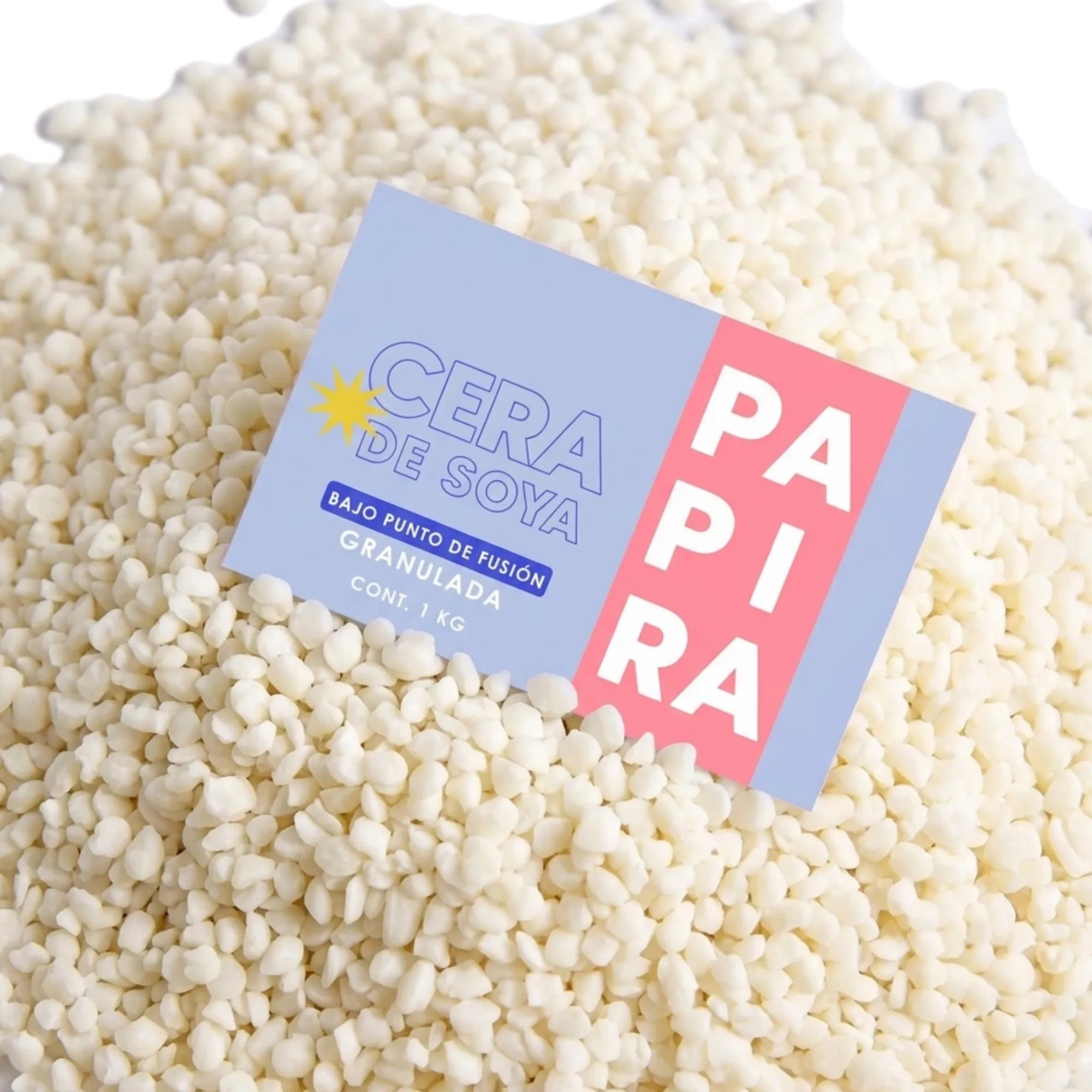 Cera De Soya De Bajo Punto De Fusión Granulada Papira 1 Kg