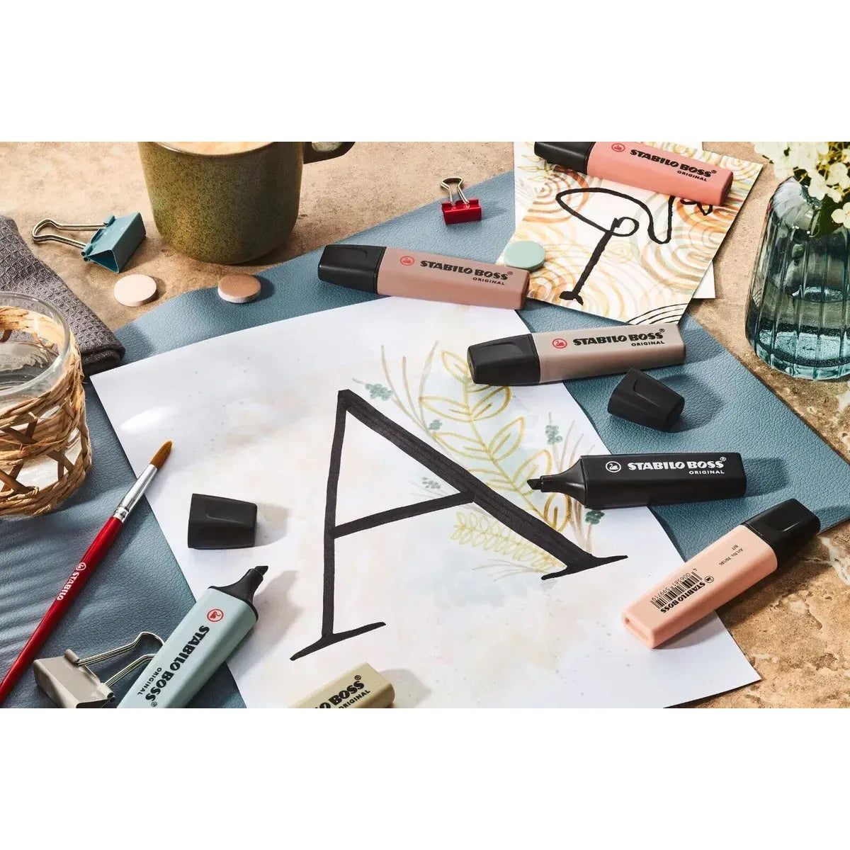 Kit Resaltadores Marcatextos Stabilo Boss Nature Colors 7 Pz