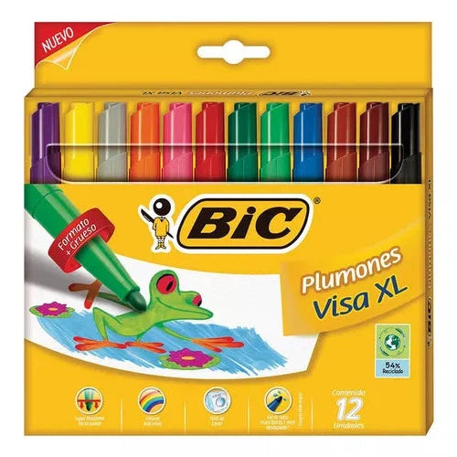 BIC PACK 12 ROTULADORES VISA SURTIDO PUNTA 2 MM - 8886956