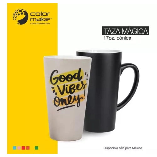 Taza para Sublimar Cónica Mágica Color Make 17 Oz