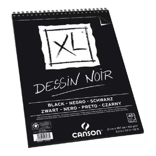 Block Arte Dessin Noir Canson Negro Espiral A4 150g 40 Hojas