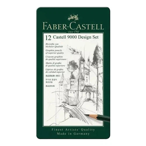 Lápiz Grafito Faber Castell 9000 Estuche X 12 Unidades