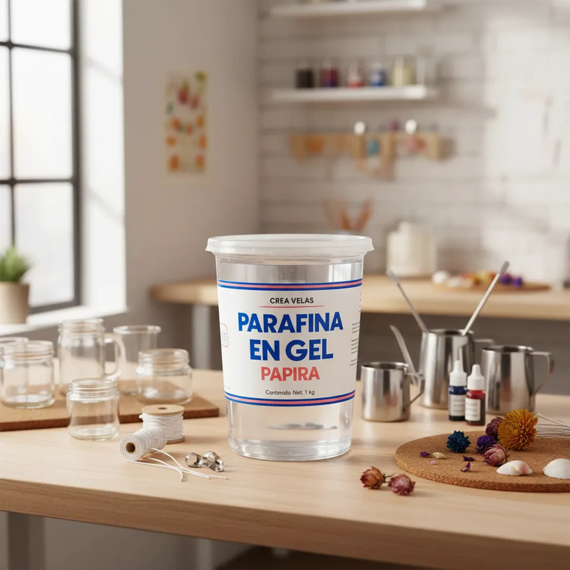 Parafina En Gel Para Velas Totalmente Cristalino Papira 1 L