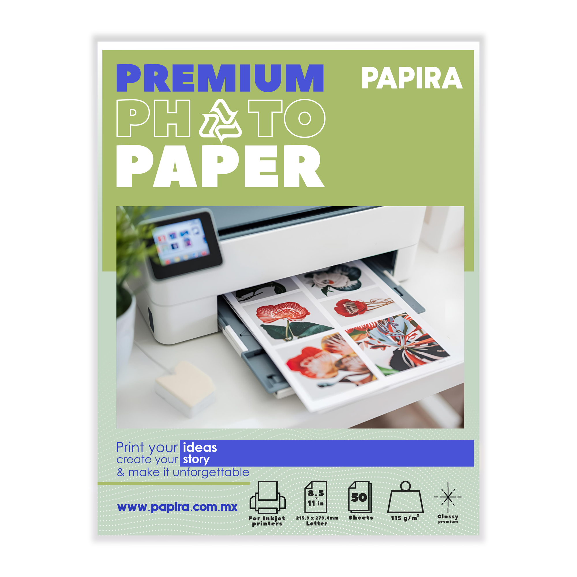 Kit Papel Fotográfico Papira 115 G Con Corrugadora Quelli