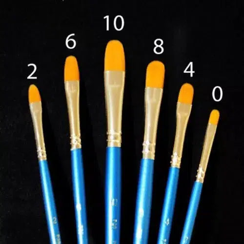 Kit De Pinceles Pinto Taklón Dorado Lengua De Gato 6 Piezas