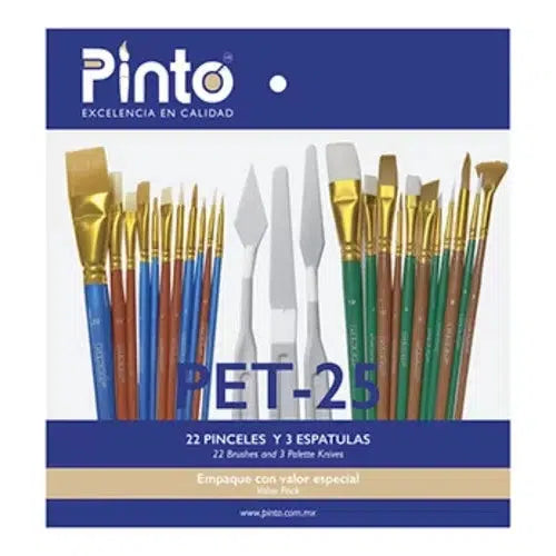 Kit De Pinceles Y Espátulas Pinto De Uso Múltiple 25 Piezas