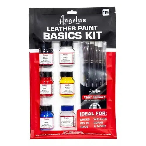 Kit Pintura Acrílica Angelus Piel Leather Paint Basics Kit