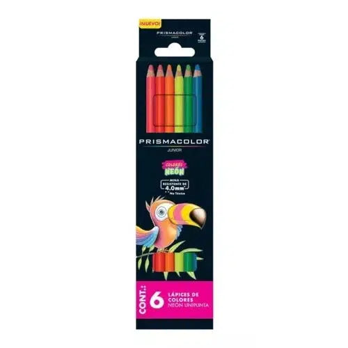 Lápices De Colores Prismacolor Junior Neón Caja 6 Piezas