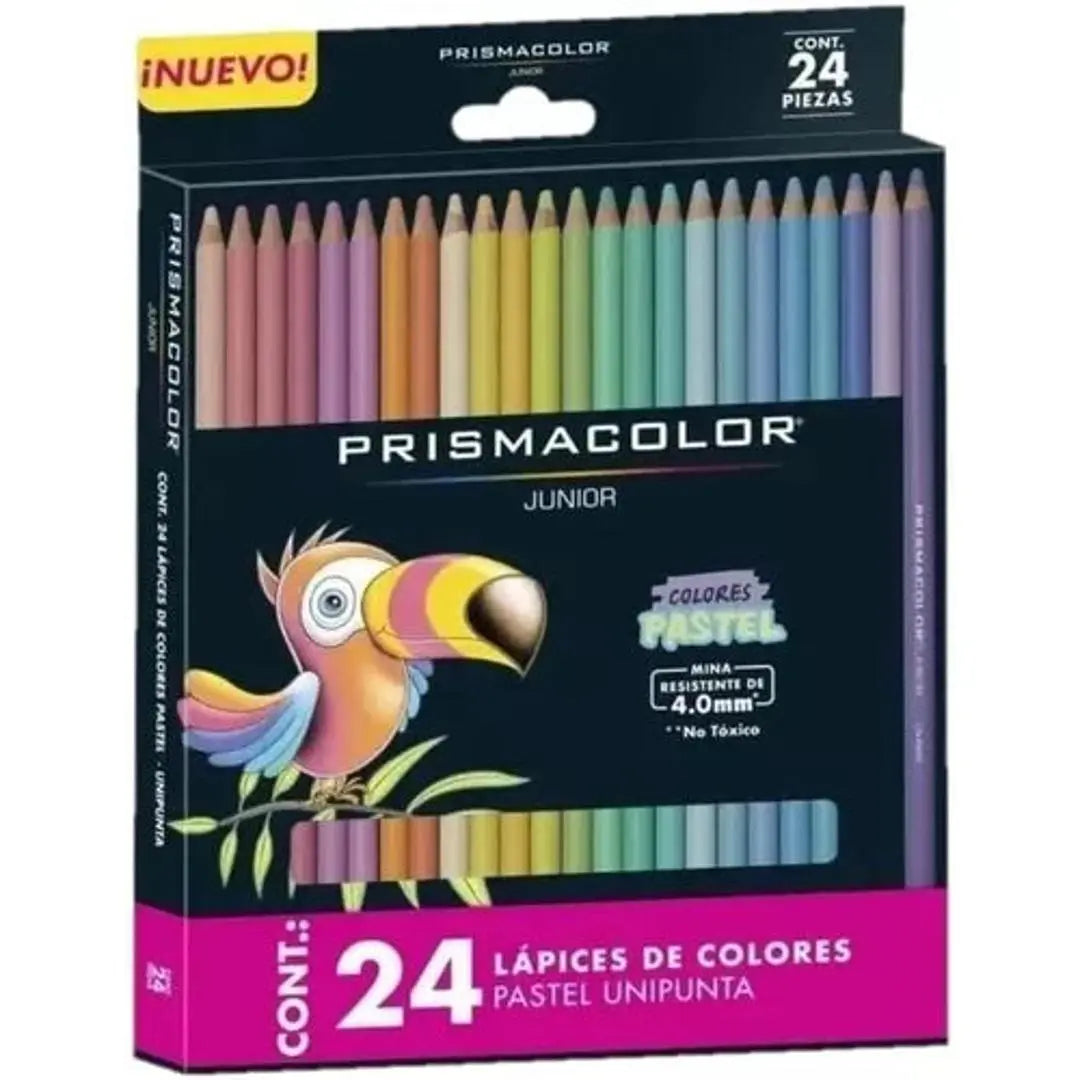 Lápices De Colores Prismacolor Junior Pastel Caja 24 Piezas