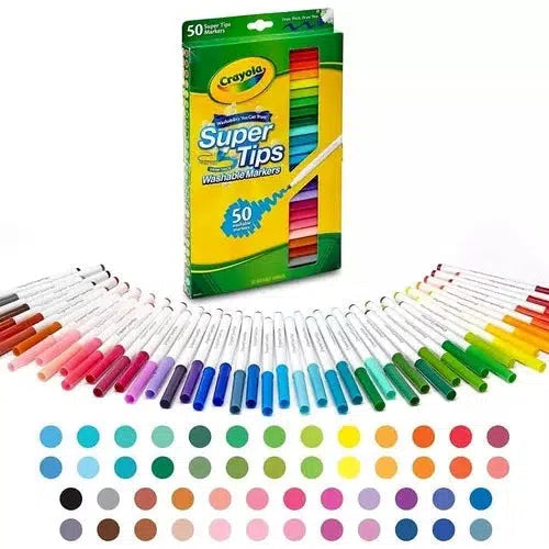 Marcadores Plumones Crayola Super Tips Lavables 50 Colores