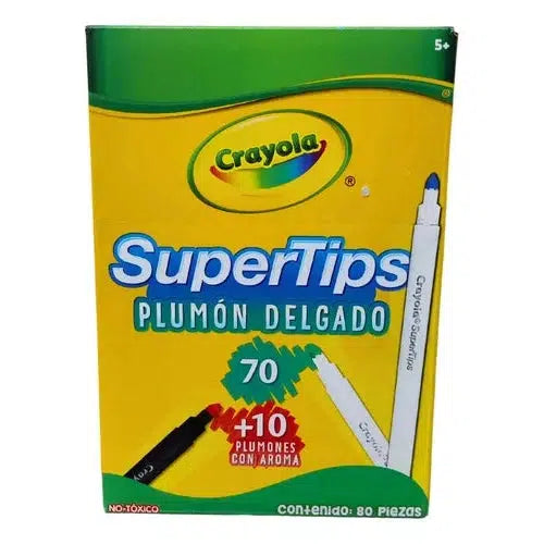 Marcadores Plumones Crayola Super Tips Lavables 80 Piezas
