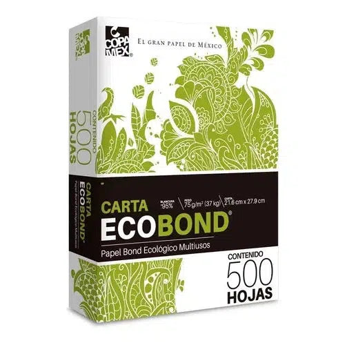 Papel Bond Ecológico Multiusos Copamex Blanco Carta 500 H