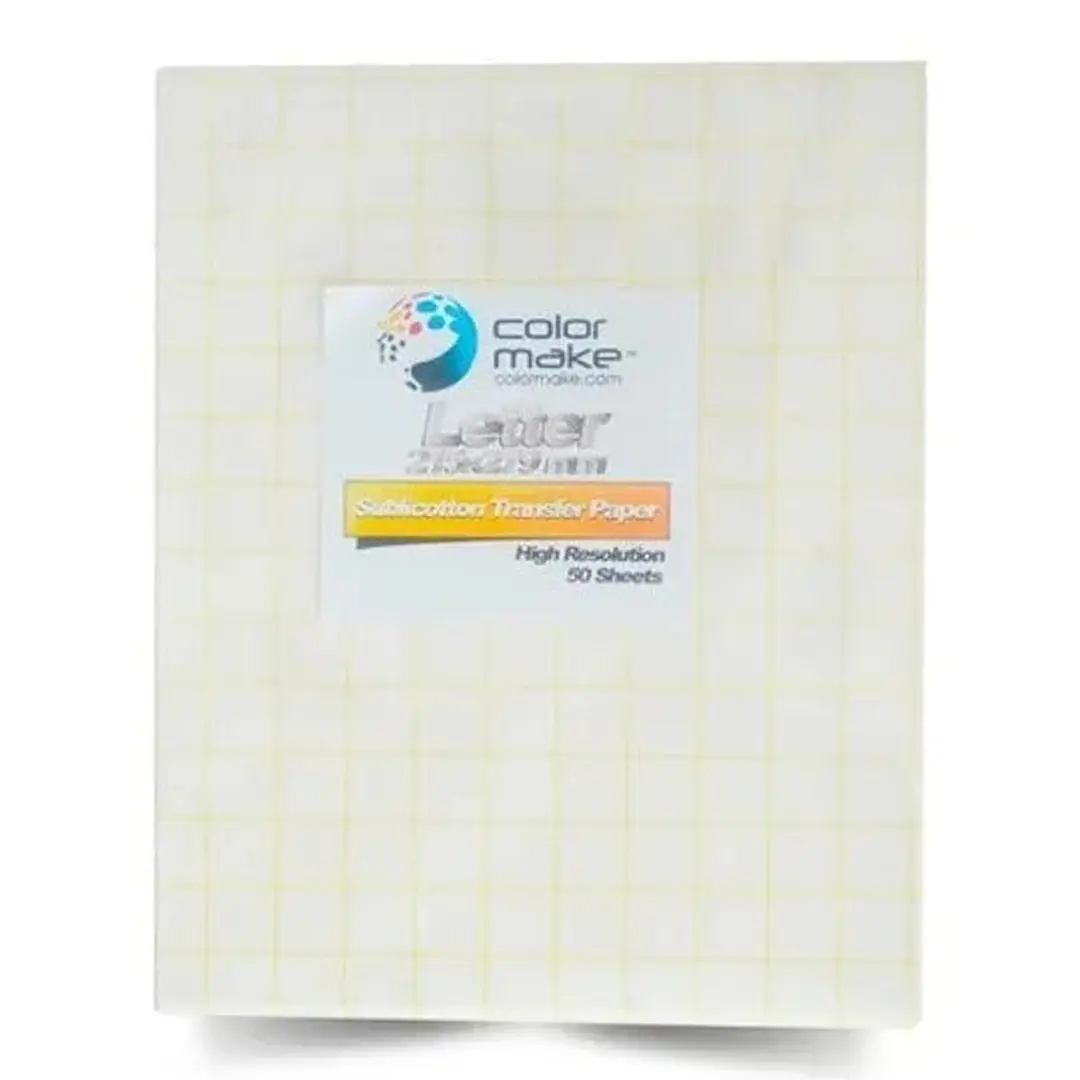 Papel Sublicotton para Sublimar en Algodón Tamaño Carta Color Make 50 Hojas
