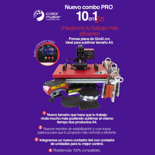 Kit Platino Color Make Plancha para Sublimar + Impresora