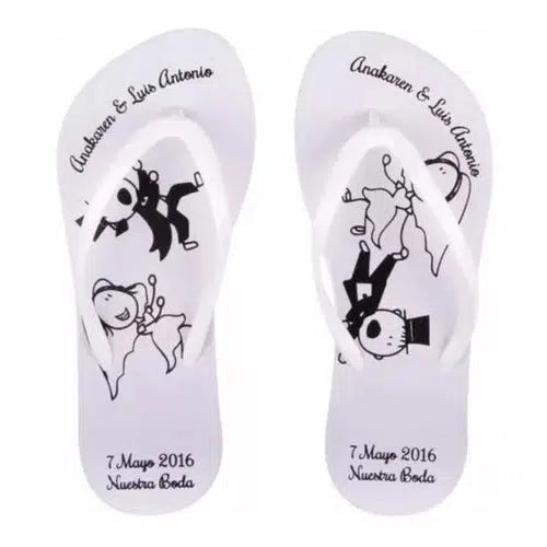 Sandalia Para Sublimar Color Make Blanca 26 Cm Sin Armar