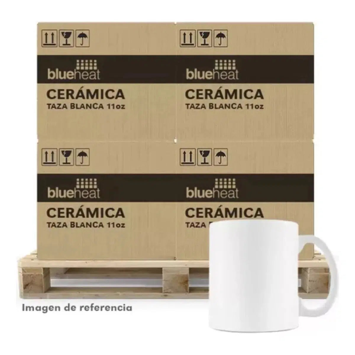 Taza Blanca Para Sublimar Sublimación 11 Oz Blue Heat