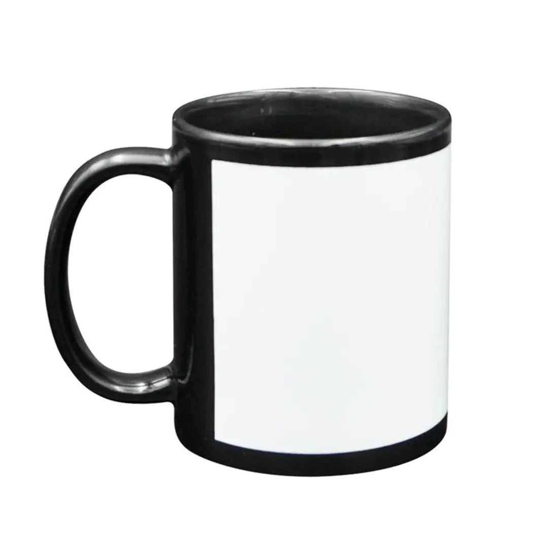 Taza para Sublimar Negra con Ventana Blanca 11 Oz Caja 36 Pzs