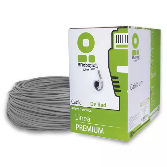 Bobina de Cable Ethernet Cat5e, UTP, 305 Metros