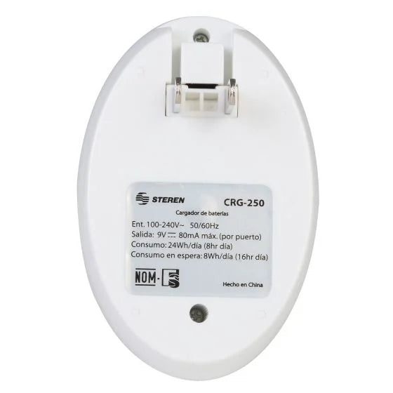 Cargador inteligente de pilas "9V". Incluye 2 pilas 9V