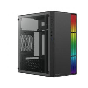 Gabinete Acteck Fusion II GI440 con Ventana, Micro Tower, Micro ATX/Mini-ITX, USB 2.0/3.0, con Fuente de 500W, sin Ventiladores Instalados, Negro