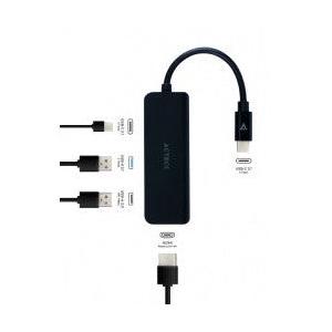 Acteck Hub USB C 3.2 Macho - 1x HDMI, 1x USB 2.0, 1x USB 3.0, Negro