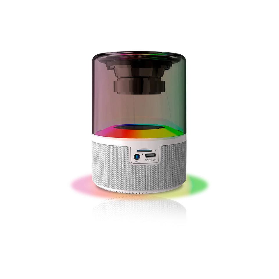 Acteck Bocina Portátil Glee Pure AP30, Bluetooth, Inalámbrico, 5W RMS, USB-C, Blanco