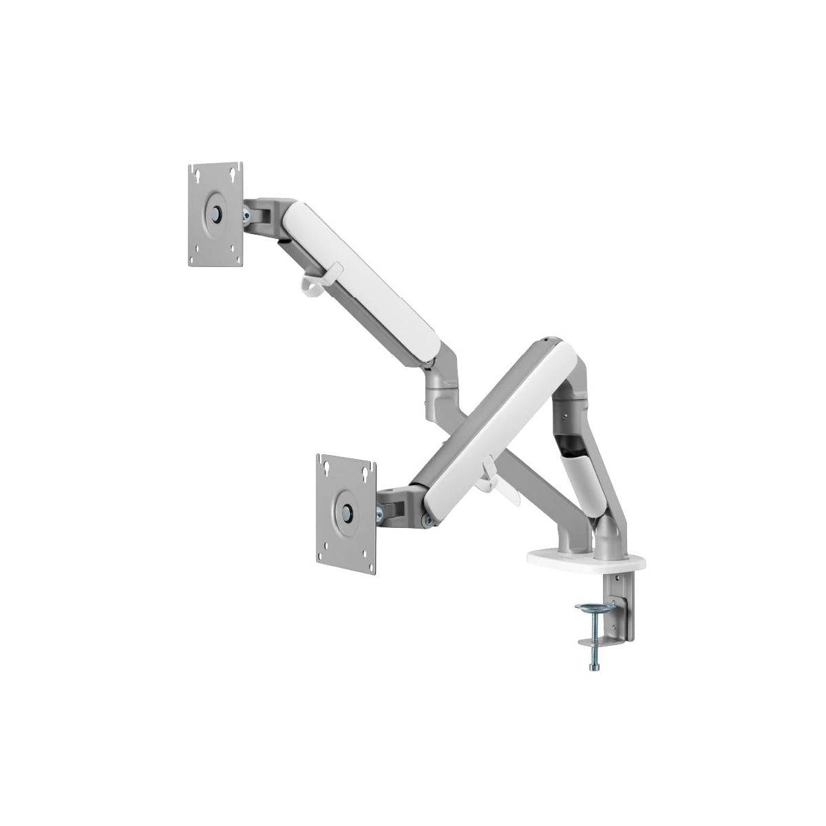 Acteck Brazo Articulado de Escritorio para 2 Monitores 17" - 32", hasta 9kg, Gris/Blanco