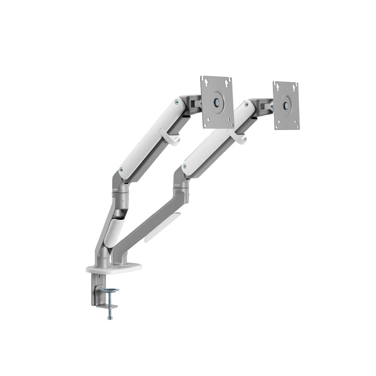 Acteck Brazo Articulado de Escritorio para 2 Monitores 17" - 32", hasta 9kg, Gris/Blanco