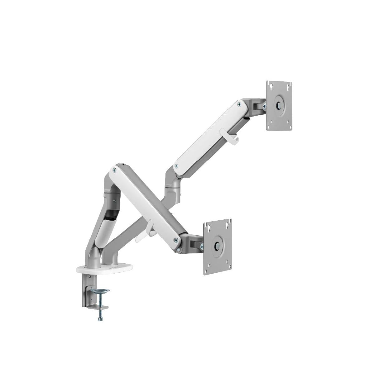 Acteck Brazo Articulado de Escritorio para 2 Monitores 17" - 32", hasta 9kg, Gris/Blanco