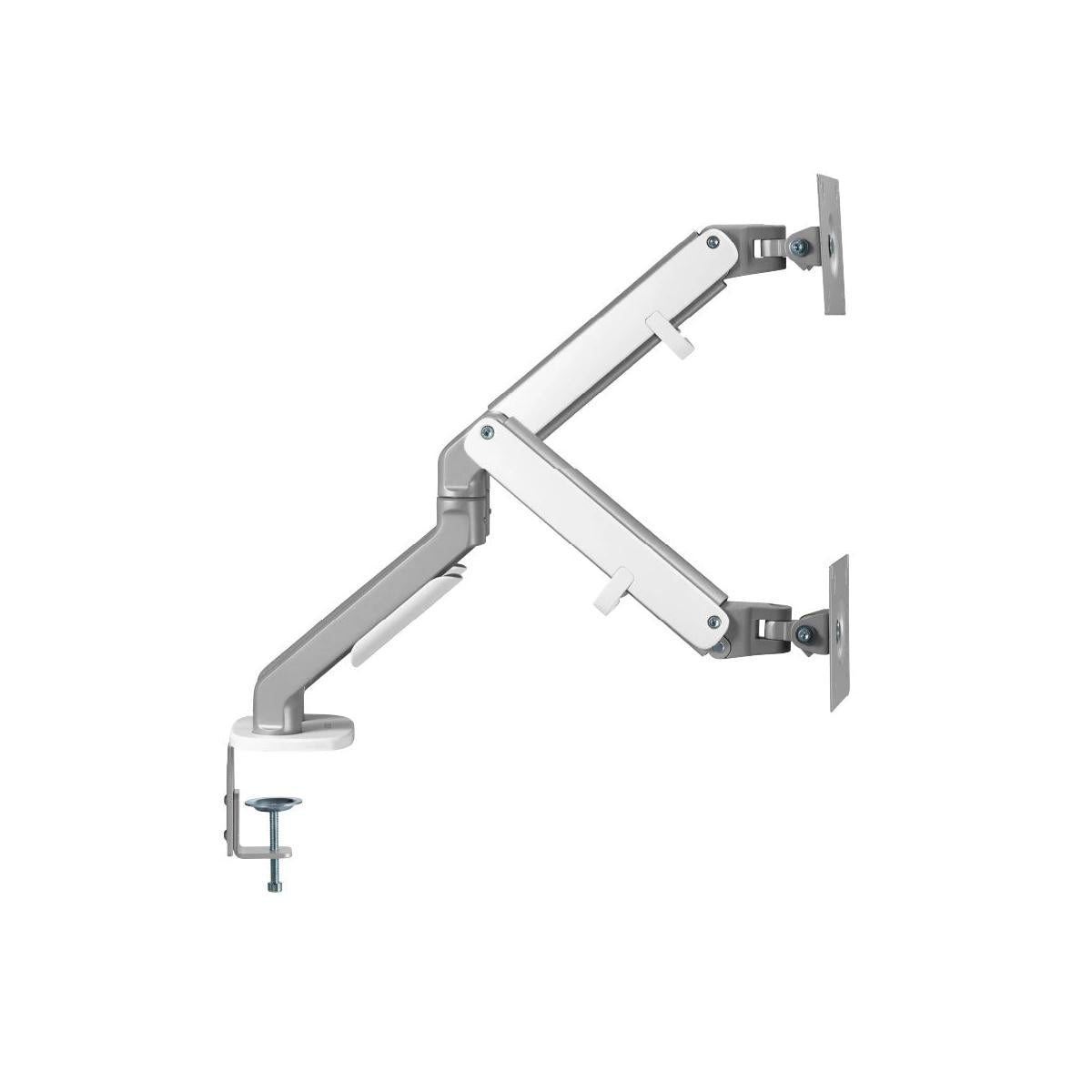 Acteck Brazo Articulado de Escritorio para 2 Monitores 17" - 32", hasta 9kg, Gris/Blanco