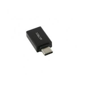 Acteck Adaptador USB-C Macho - USB-A 3.0 Hembra, Negro