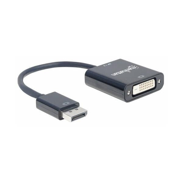 Manhattan Adaptador Displayport 1.2 Macho - DVI-D Hembra, 1.5cm, Negro