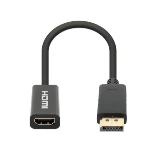 Manhattan Adaptador DisplayPort Macho - HDMI A Hembra, Negro