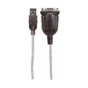 Manhattan Adaptador RS-232 Macho - USB Macho, 45cm, Transparente