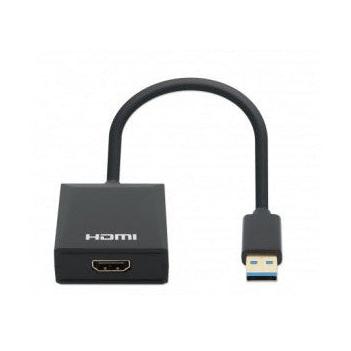 Manhattan Adaptador USB 3.0 Macho - HDMI Hembra, Negro