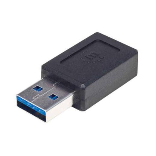 Manhattan Adaptador USB C 3.1 Hembra - USB A Macho, Negro