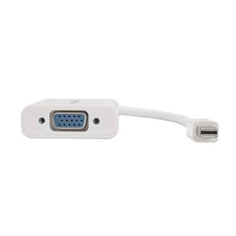 Manhattan Adaptador Mini-DisplayPort 1.2 Macho - VGA Hembra, 1080p, 17cm, Blanco