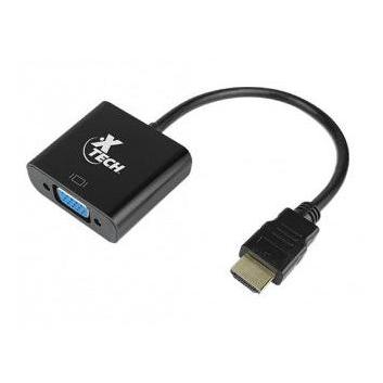 Xtech Adaptador HDMI Macho - VGA Hembra, Negro