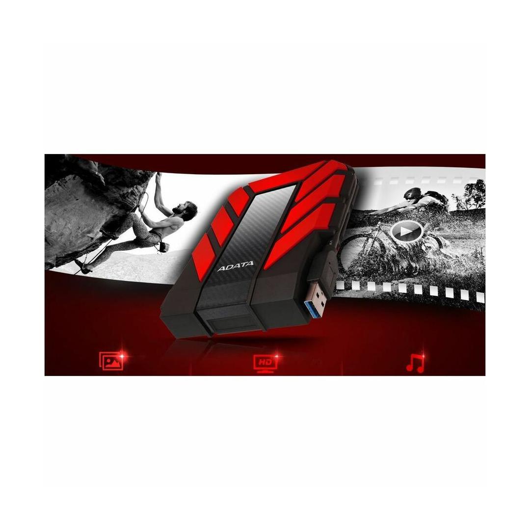 Disco Duro Externo Adata HD710 Pro 2.5'', 1TB, USB 3.0, Negro/Rojo, A Prueba de Agua y Golpes - para Mac/PC
