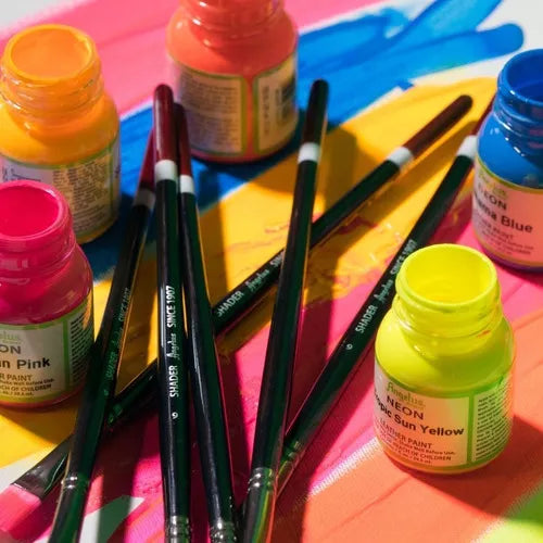 Kit Pinturas Acrílicas Para Cuero Angelus 12 Colores Neón