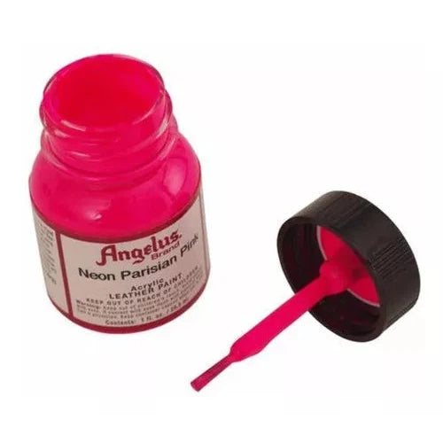 Kit Pinturas Acrílicas Para Cuero Angelus 12 Colores Neón