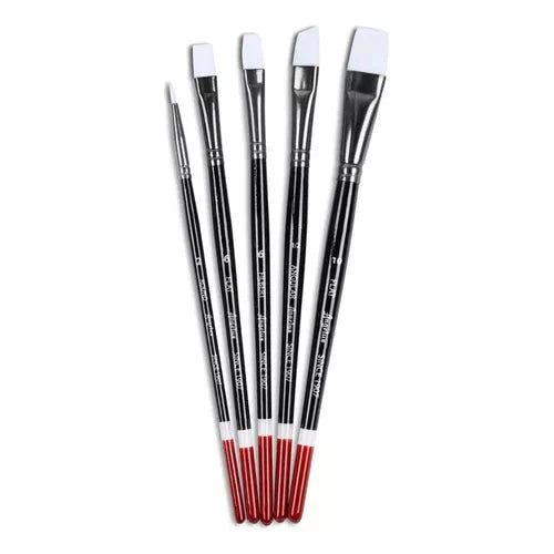 Kit Pinceles Sintéticos Angelus Paint Brushes 5 Piezas