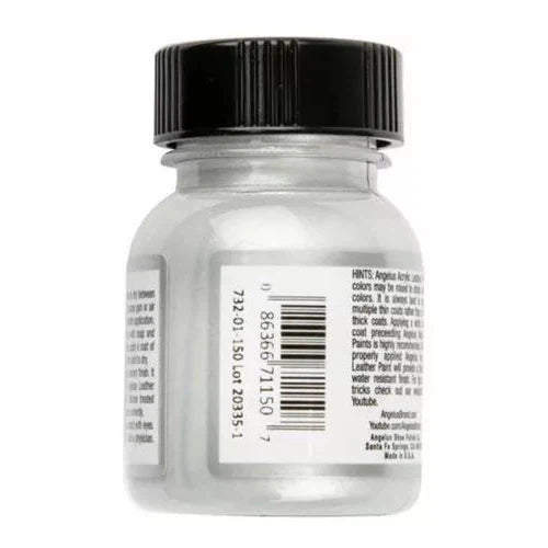 Pintura Acrílica Metálica Cuero Angelus Plata 29ml 1 Pieza