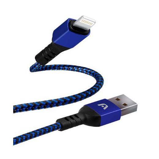 Argomtech Cable USB-A Macho - Lightning Macho, 1.8 Metros, Azul