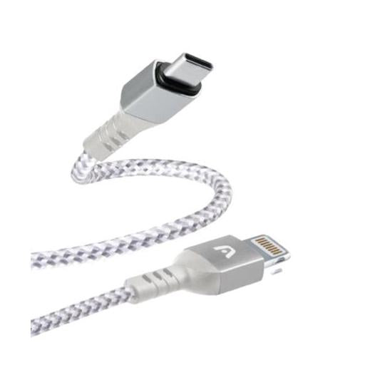 Cable Argomtech Dura Form Tipo-C a Lightning Carga Rápida 1.8m Color Blanco