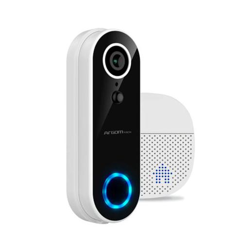 Timbre inteligente Argomtech VISION 2 Inalámbrico, Wi-Fi, Color Blanco