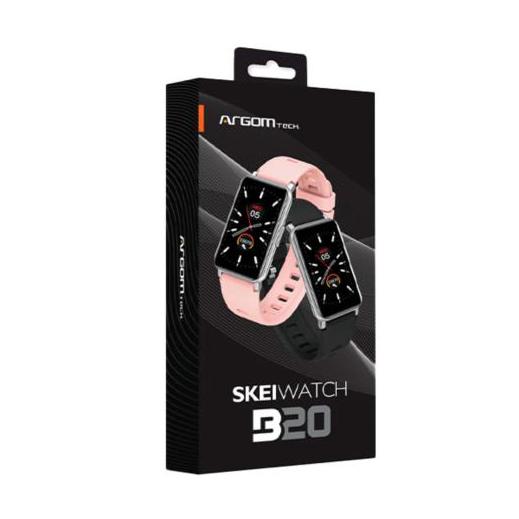 Smart Watch Argomtech Skeiwatch B20 Pantalla IPS de 1.45" IP68 Resolución 172x320p 2 Correas Incluidas Negro y Rosa
