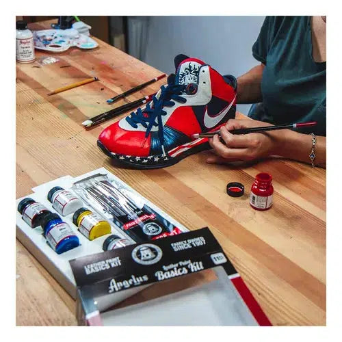 Kit Pintura Acrílica Angelus Piel Leather Paint Basics Kit