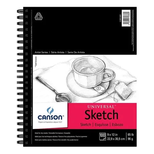 Block Album Canson Universal Sketch Espiral 96 G 22.9x30.5cm
