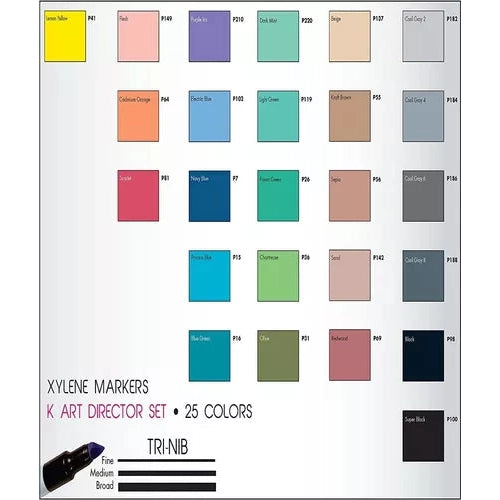 Set Marcadores Plumón Ad Chartpak Set K Dirección De Arte